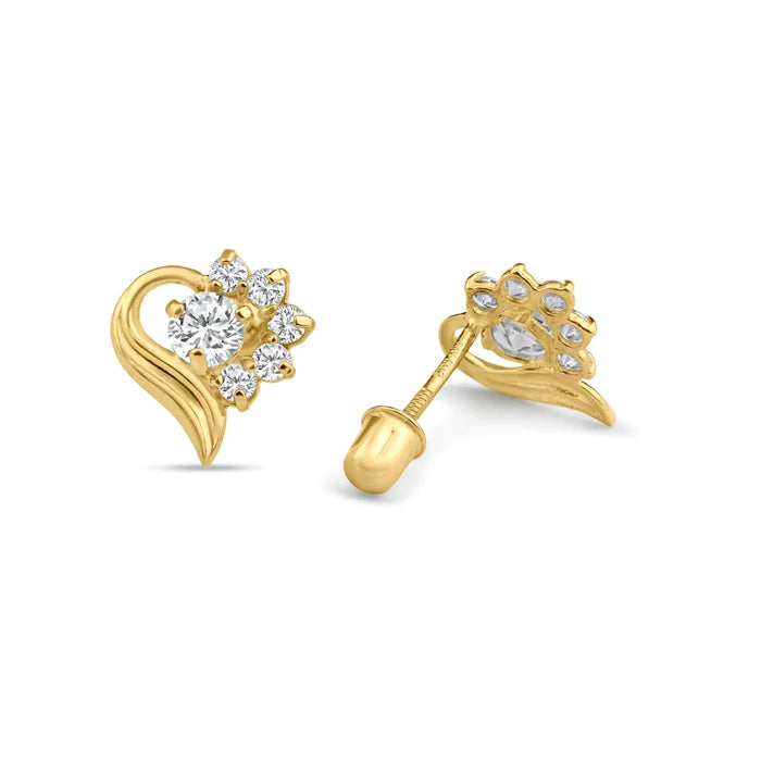 Buy 14 K Gold Baby Heart Hook Earrings Online in India - Etsy